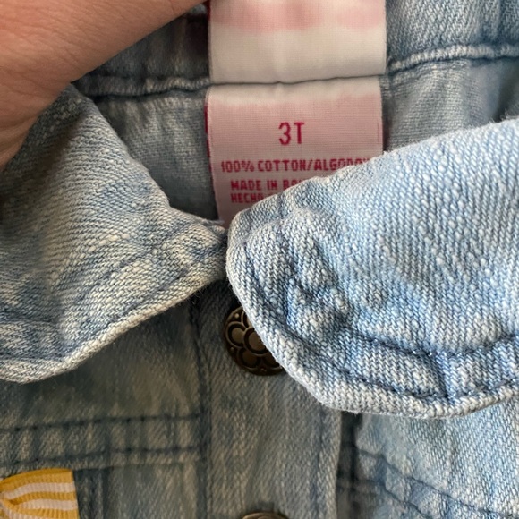 Nannette kids size 3T denim with bows jean jacket - Picture 5 of 10